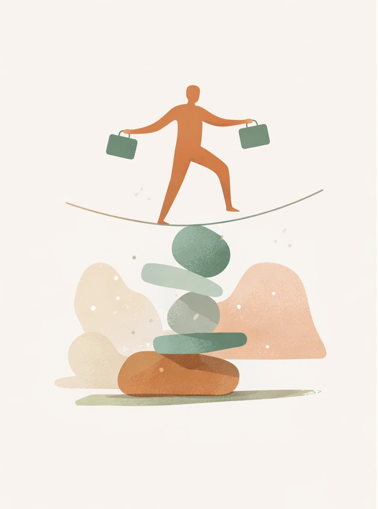Illustration symbolique du burn-out et de la souffrance au travail