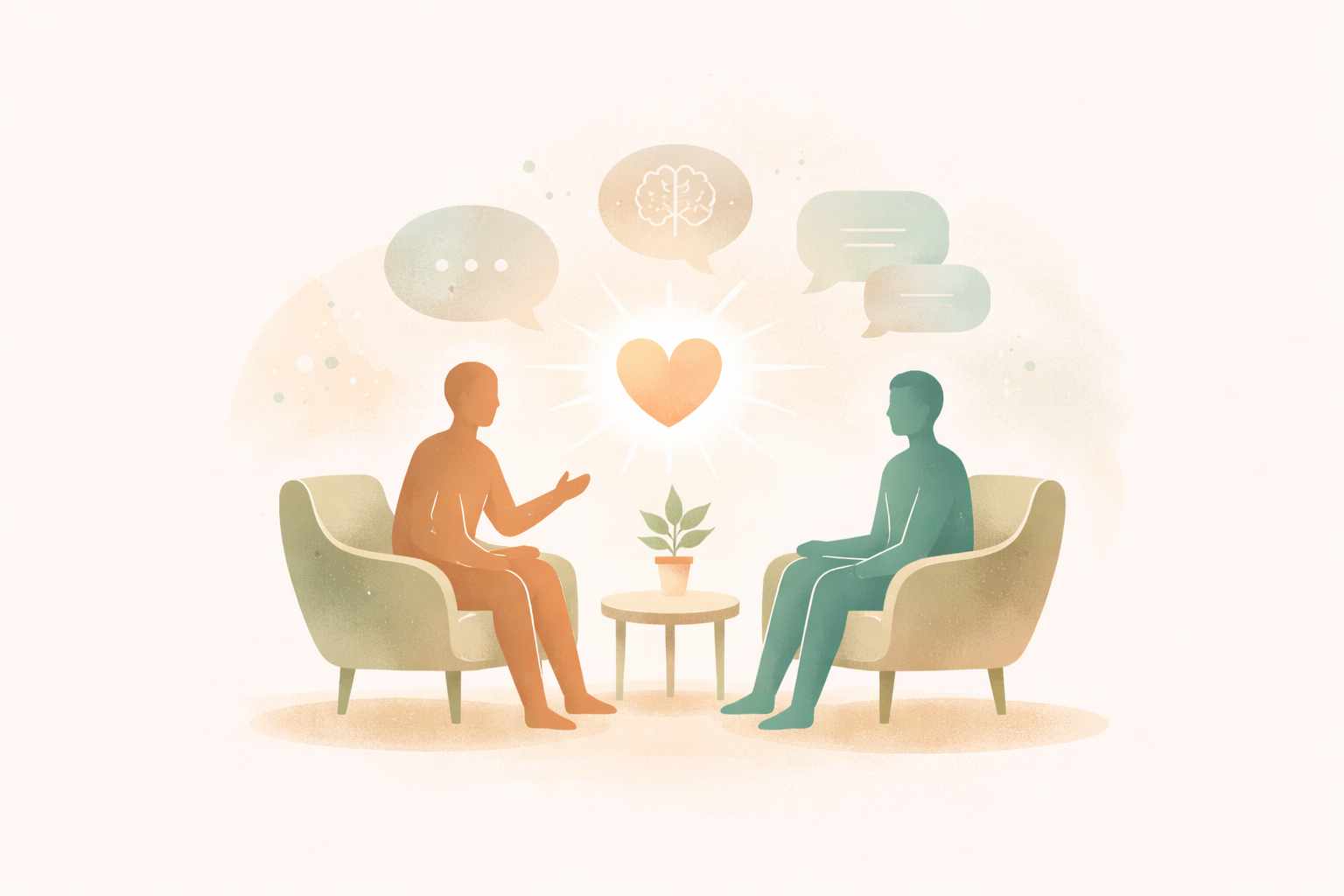 Illustration d’un accompagnement par une psychologue du travail dans un espace d’écoute et de réflexion